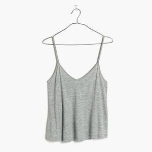 Madewell Anthem Crop Cami Heather Chrome Gray Size M